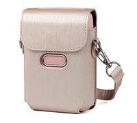 GLBMLMTHZP Printer Bag PU Leather Storage Bag Blue Pink White Shoulder Strap Tote Bag Shoulder Bag Fit For Fujifilm Mini Link camera bag(Roze)