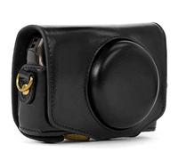 GLBMLMTHZP Retro PU Leather Camera Bag Hard Shell Cover With Digital Camera Strap Fit For Canon Fit For Powershot SX740 HS SX730 HS SX720 HS camera bag(Black)