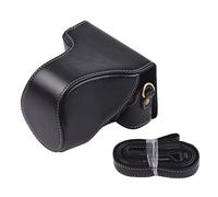 GLBMLMTHZP Retro PU Leather Camera Bag Protection Video Mini Camera Bag With Replacement Strap For Fit For Canon EOS M100 camera bag(Black)
