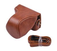 GLBMLMTHZP Retro PU Leather Camera Bag Protection Video Mini Camera Bag With Replacement Strap For Fit For Canon EOS M100 camera bag(Bruin)