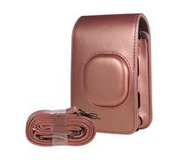 GLBMLMTHZP Retro Soft Mini Camera Bag PU Leather Case With Shoulder Strap Instant Camera Bag Fit For Fujifilm Instax Mini LiPlay camera bag(Rose Gold)