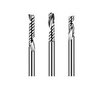GLBMLMTHZP Spiral End Mill 3.175/4/5/6/8mm Shank Single Flute Milling cutters 3D CNC Router Bit Engraving Cut for Acrylic Wood Aluminum Milling Cutter Set(D1.5x5x3.175Dx38.1L)