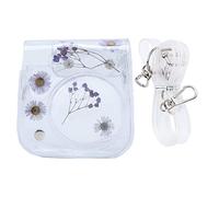 GLBMLMTHZP Transparent Small Instant Camera Bag PVC Protective Case With Shoulder Strap Camera Accessory Fit For Fujifilm Instax Mini 11/9/8 camera bag(Purple)