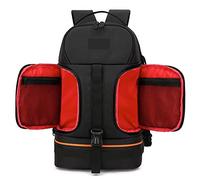 GLBMLMTHZP Video Waterproof Camera Shoulders Backpack W Reflector Stripe Fit 15.6 Inch Latptop Shockproof Soft Padded Tripod Case Photo Bag camera bag(Black with Red)