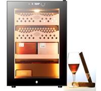 GLBMXDD 50L Electric Cigar Humidor, can Hold up to 300 Cigars Count Cigar Humidor Cabinet with Cooling, Heating & Humidity Control,3 Layer Cedar Wood Lined Shelf, High-end Gift for Men