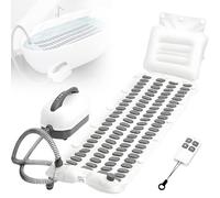 GLBMXDD Bubble Bath Mat Tub Spa Massager, Portable Spa Bubble Bath Massager,with Electric Air Pump, Pillow and Remote Control 6-Speed Adjustable for Home Relaxation Extended124cm