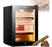 GLBMXDD Electric Cigar Humidor Cabinet 50L,Temperature & Humidity Controlable, can Hold up to 300 Cigars with LED warm, 360° circulating air cooling High-end Gift for Men