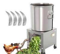 GLBMXDD Electric Commercial Vegetable Chopper, 1800W Heavy-Duty Food Processor, with 4 Blades Suitable 50-120kg/h Output for Poultry Feed Processing 110V-1000W