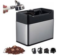 GLBMXDD Electric Portafilter Cleaning Machine, Automatic Coffee Grounds Cleaning Machine with 2 scrapers & 1 Brush Head, Perfect for kitchens, cafés, restaurants, or bars