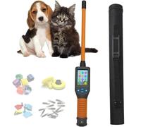 GLBMXDD Pet Microchip Scanner, Handheld Cat Dog Ear Tag Identifier Animal Ear Tag Stick Scanner, Storage Up to 20000 Datas, Long Range 10-30cm, for Dog/Cat/Pig/Animal