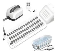 GLBMXDD Portable Spa Bubble Bath Massager, Bubble Mat for Bathtub with Remote Control, 6-Speed Adjustable,with Powerful Suction Cup, Pillow,for Home Relaxation Regular114cm