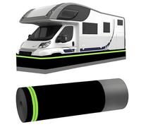 GLBMXDD Rv Skirt for Travel Trailer with Reflective Strip & Steel Mesh at the Bottom,31.5" Tall Rv Winter Skirting Kits,Wind & Snow Proof Insulated All-Seasons Use 20m/65ft