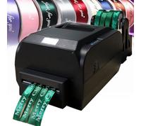 GLBMXDD Satin Ribbon Printing Machine,4 Row Digital Ribbon Printer with Ribbon Holder,Stamping Printing Machine,12-20mm Width, 150MM/S,Supports 50+ Languages
