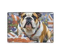 GlbnSHeric Area Rugs for Living Room English-Bulldog Carpet Vintage Living Room Rugs Washable Entryway Rug Non Slip Bedroom Rug Home Decor Print Carpet for Dining Rooms Farmhouse