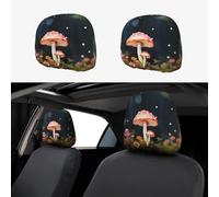 GlbnSHeric Car Headrest Cover Car Seat Headrest Covers Colorful mushrooms Headrest Covers for Car Personalized Car Seat Head Rest Cover Car Accessories Headrest Protector for Truck SUV