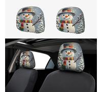 GlbnSHeric Car Headrest Cover Car Seat Headrest Covers Merry Christmas Snowman Headrest Covers for Car Personalized Car Seat Head Rest Cover Car Accessories Headrest Protector for Truck SUV