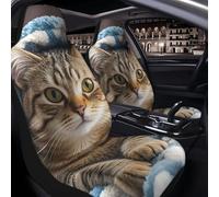 GlbnSHeric Car Seat Cover 2 Pack Seat Covers for Car Front Seats Protector Cat Under Blanket Seat Covers Auto Seat Mat with Elastic Strap Seat Protector Car Covers Auto Accessories Set of 2