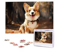 GlbnSHeric Corgi Dog 1000 Pieces Jigsaw Puzzle, Rectangular, Unisex, Photographic Style, 1 Set, 1000 Pieces, 1 Puzzle, 1000 Content Count, 1000 Unit Count, 12 Years and Up
