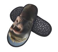 GlbnSHeric Fuzzy Slippers for Men Women Non-slip Plush Shoes Monkey Slippers Foam House Shoes M
