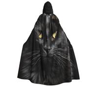 GlbnSHeric Hooded Cloak Unisex Halloween Hooded Cape Black Cat Hooded Robe Halloween Cloak Cosplay Costumes
