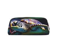GlbnSHeric Pencil Bag Retractable Pencil Case A Colorful Tropical sea Turtle Pen Bag Stationery Case for Office Pen Holder for Work Retractable Pencil Cases with Zipper 8 × 20.5 CM