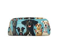 GlbnSHeric Pencil Bag Retractable Pencil Case A Large Group of Dogs Pen Bag Stationery Case for Office Pen Holder for Work Retractable Pencil Cases with Zipper 8 × 20.5 CM