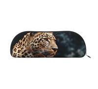 GlbnSHeric Pencil Bag Retractable Pencil Case A Leopard Sits Pen Bag Stationery Case for Office Pen Holder for Work Retractable Pencil Cases with Zipper 6.5 × 19 CM