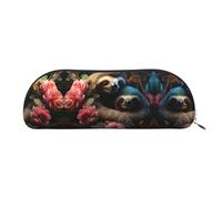 GlbnSHeric Pencil Bag Retractable Pencil Case A Sloth Pen Bag Stationery Case for Office Pen Holder for Work Retractable Pencil Cases with Zipper 6.5 × 19 CM