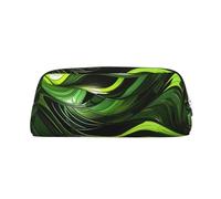 GlbnSHeric Pencil Bag Retractable Pencil Case Abstract Green Snake Pen Bag Stationery Case for Office Pen Holder for Work Retractable Pencil Cases with Zipper 8 × 20.5 CM