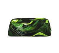 GlbnSHeric Pencil Bag Retractable Pencil Case Abstract Green Snake Pen Bag Stationery Case for Office Pen Holder for Work Retractable Pencil Cases with Zipper 8 × 20.5 CM