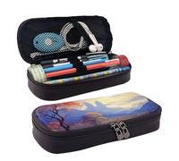 GlbnSHeric Pencil Bag Retractable Pencil Case Abstract Nature Landscape Pen Bag Stationery Case with Zipper Pen Holder Aesthetic Pencil Cases for Office Work 9 Ã- 20 CM