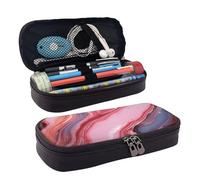 GlbnSHeric Pencil Bag Retractable Pencil Case Abstract Pink Marble Pen Bag Stationery Case with Zipper Pen Holder Aesthetic Pencil Cases for Office Work 9 Ã- 20 CM