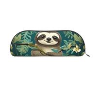 GlbnSHeric Pencil Bag Retractable Pencil Case Adorable Sloth Pen Bag Stationery Case for Office Pen Holder for Work Retractable Pencil Cases with Zipper 6.5 × 19 CM