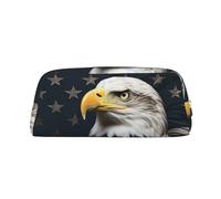 GlbnSHeric Pencil Bag Retractable Pencil Case American Bald Eagle Pen Bag Stationery Case for Office Pen Holder for Work Retractable Pencil Cases with Zipper 8 × 20.5 CM