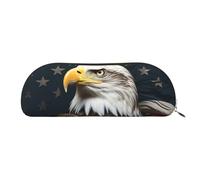 GlbnSHeric Pencil Bag Retractable Pencil Case American Bald Eagle Pen Bag Stationery Case for Office Pen Holder for Work Retractable Pencil Cases with Zipper 6.5 × 19 CM