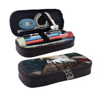 GlbnSHeric Pencil Bag Retractable Pencil Case American Bald Eagle Pen Bag Stationery Case with Zipper Pen Holder Aesthetic Pencil Cases for Office Work 9 Ã- 20 CM
