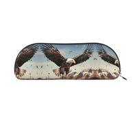 GlbnSHeric Pencil Bag Retractable Pencil Case an Eagle Flies Over Pen Bag Stationery Case for Office Pen Holder for Work Retractable Pencil Cases with Zipper 6.5 × 19 CM