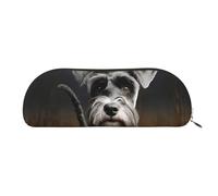 GlbnSHeric Pencil Bag Retractable Pencil Case Animal Schnauzer Dog Pen Bag Stationery Case for Office Pen Holder for Work Retractable Pencil Cases with Zipper 6.5 × 19 CM