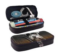 GlbnSHeric Pencil Bag Retractable Pencil Case Animal Schnauzer Dog Pen Bag Stationery Case with Zipper Pen Holder Aesthetic Pencil Cases for Office Work 9 Ã- 20 CM