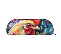 GlbnSHeric Pencil Bag Retractable Pencil Case Art Colorful Chicken Pen Bag Stationery Case for Office Pen Holder for Work Retractable Pencil Cases with Zipper 6.5 × 19 CM