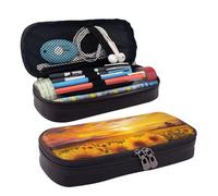 GlbnSHeric Pencil Bag Retractable Pencil Case Beautiful Sunflower Pen Bag Stationery Case with Zipper Pen Holder Aesthetic Pencil Cases for Office Work 9 Ã- 20 CM