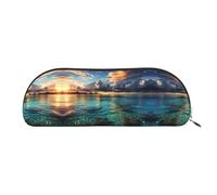 GlbnSHeric Pencil Bag Retractable Pencil Case Beautiful View of The sea Pen Bag Stationery Case for Office Pen Holder for Work Retractable Pencil Cases with Zipper 6.5 × 19 CM
