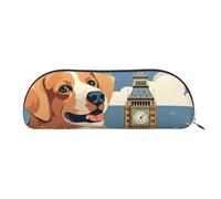 GlbnSHeric Pencil Bag Retractable Pencil Case Big Ben Dog Pen Bag Stationery Case for Office Pen Holder for Work Retractable Pencil Cases with Zipper 6.5 × 19 CM
