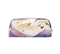 GlbnSHeric Pencil Bag Retractable Pencil Case Birds Flying in The Sky Pen Bag Stationery Case for Office Pen Holder for Work Retractable Pencil Cases with Zipper 8 × 20.5 CM