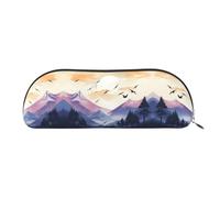 GlbnSHeric Pencil Bag Retractable Pencil Case Birds Flying in The Sky Pen Bag Stationery Case for Office Pen Holder for Work Retractable Pencil Cases with Zipper 6.5 × 19 CM