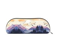 GlbnSHeric Pencil Bag Retractable Pencil Case Birds Flying in The Sky Pen Bag Stationery Case for Office Pen Holder for Work Retractable Pencil Cases with Zipper 6.5 × 19 CM