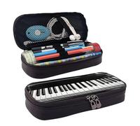 GlbnSHeric Pencil Bag Retractable Pencil Case Black and White Piano Keys Pen Bag Stationery Case with Zipper Pen Holder Aesthetic Pencil Cases for Office Work 9 Ã- 20 CM