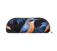 GlbnSHeric Pencil Bag Retractable Pencil Case Blue and Orange Bird Pen Bag Stationery Case for Office Pen Holder for Work Retractable Pencil Cases with Zipper 6.5 × 19 CM