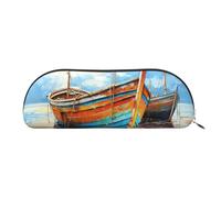 GlbnSHeric Pencil Bag Retractable Pencil Case Boats and Sea Oil Paintings Pen Bag Stationery Case for Office Pen Holder for Work Retractable Pencil Cases with Zipper 6.5 × 19 CM