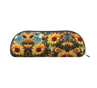 GlbnSHeric Pencil Bag Retractable Pencil Case Butterflies Sunflowers Pen Bag Stationery Case for Office Pen Holder for Work Retractable Pencil Cases with Zipper 6.5 × 19 CM